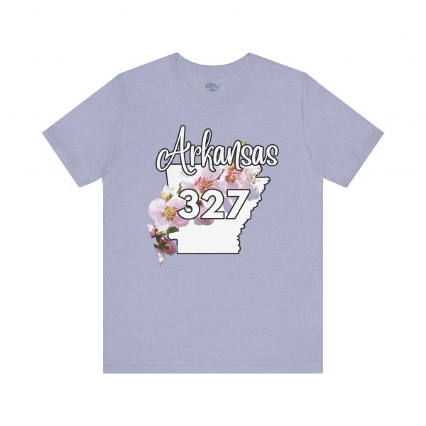 Arkansas State Flower The Apple Blossom 327 Area Code by State of Mine. Unisex Jersey Short Sleeve Tee - Cozy Everyday Wear, Casual Style, Summer Essentials, Gift for Friends, Graphic Tee - Image 32