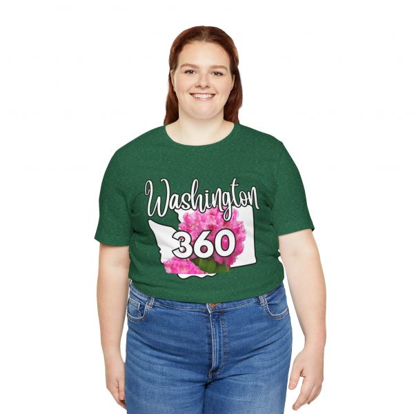 Washington State Flower the Pacific Rhododendron 360 Area Code by State of Mine Tee, Unisex Jersey Short Sleeve Shirt, Perfect for Gifts, Travel, and Casual Wear, Ideal for Summer, Birthdays, and [...] - Image 20