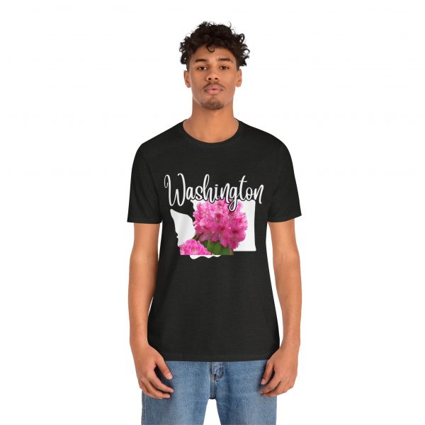 Washington State Flower the Pacific Rhododendron by State of Mine Tee, Unisex Jersey Short Sleeve Shirt, Perfect for Gifts, Travel, and Casual Wear, Ideal for Summer, Birthdays, and [...] - Image 14