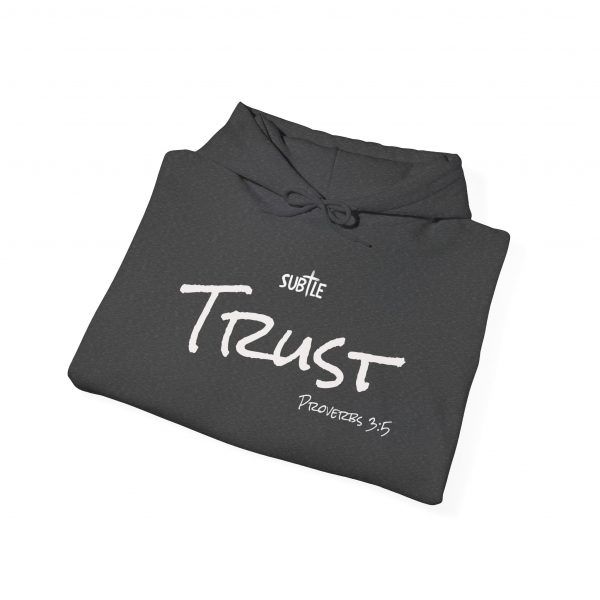 Trust by Subtle--Unisex Dark Colored Hoodie, Cozy Sweatshirt, Faith-Based Inspirational Apparel, Proverbs 3:5 - Image 36