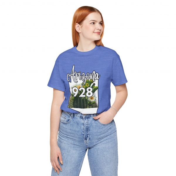 Arizona State Flower the Saguaro Blossom Area Code 928 by State of Mine  Tee, Unisex Jersey Short Sleeve Shirt, Perfect for Gifts, Travel, and Casual Wear, Ideal for Summer, Birthdays, and [...] - Image 4