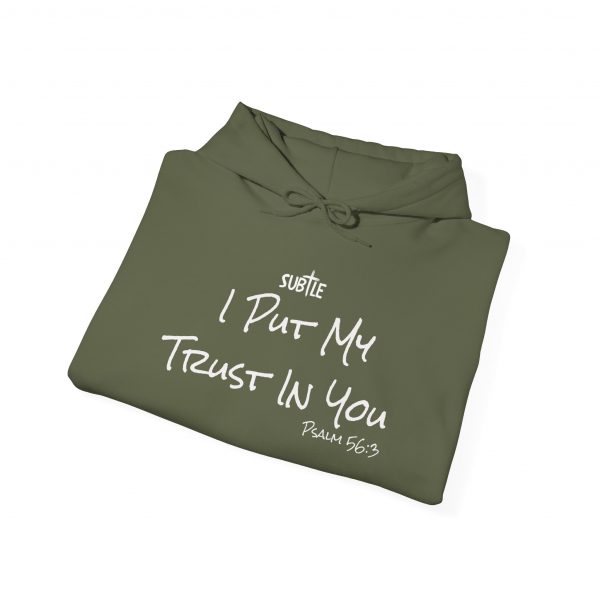 Trust In You by Subtle--Unisex Dark Colored Hoodie, Cozy Sweatshirt, Faith-Based Inspirational Apparel, Psalm 56:3 - Image 20