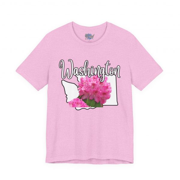 Washington State Flower the Pacific Rhododendron by State of Mine Tee, Unisex Jersey Short Sleeve Shirt, Perfect for Gifts, Travel, and Casual Wear, Ideal for Summer, Birthdays, and [...] - Image 29