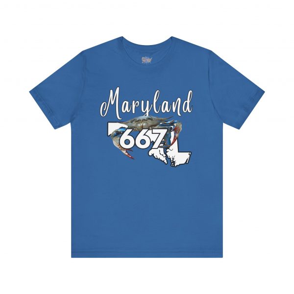 Maryland Crabs 667 Area Code by State of Mine Short Sleeve Tee, Unisex Summer Shirt, State Pride Tee, Beach T-Shirt, Gift for Marylanders - Image 45