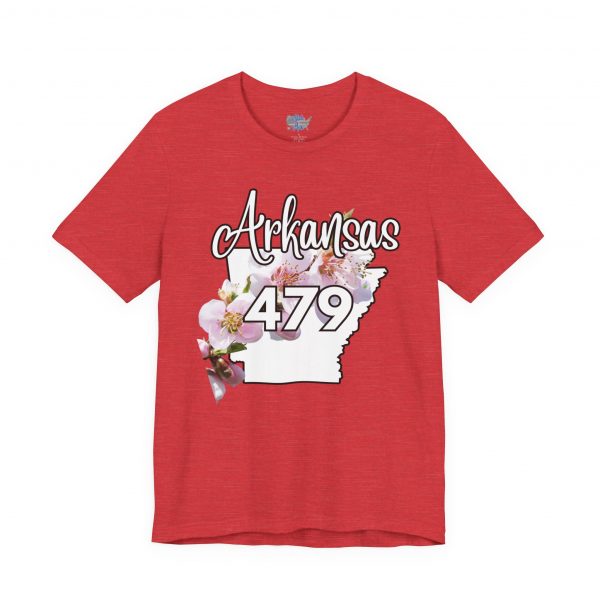 Arkansas State Flower The Apple Blossom 479 Area Code by State of Mine. Unisex Jersey Short Sleeve Tee - Cozy Everyday Wear, Casual Style, Summer Essentials, Gift for Friends, Graphic Tee - Image 54