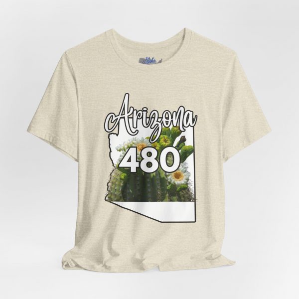 Arizona State Flower the Saguaro Blossom Area Code 480 by State of Mine  Tee, Unisex Jersey Short Sleeve Shirt, Perfect for Gifts, Travel, and Casual Wear, Ideal for Summer, Birthdays, and [...] - Image 13