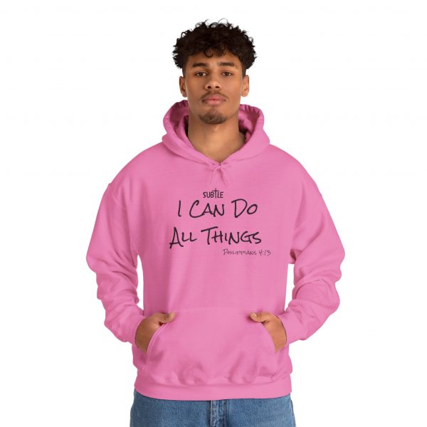 I Can Do All Things by Subtle--Unisex Hoodie, Cozy Sweatshirt, Faith-Based Inspirational Apparel, Philippians 4:13 - Image 44