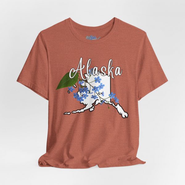 Alaska State Flower T-Shirt the Alpine Forget-Me-Not by State of Mine Graphic Tee, Unisex Shirt, Gift for Travelers, Casual Wear, Summer Fashion, Alaska Souvenir - Image 9