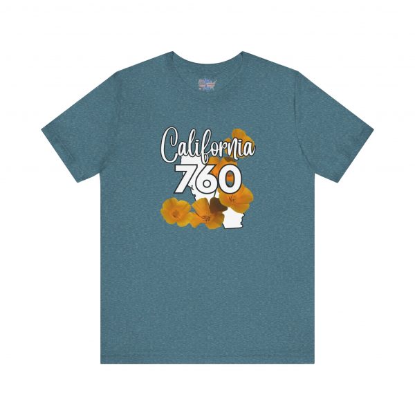 California State Flower the California Poppy 760 Area Code by State of Mine Tee, Unisex Jersey Short Sleeve Shirt, Perfect for Gifts, Travel, and Casual Wear, Ideal for Summer, Birthdays, and [...] - Image 31