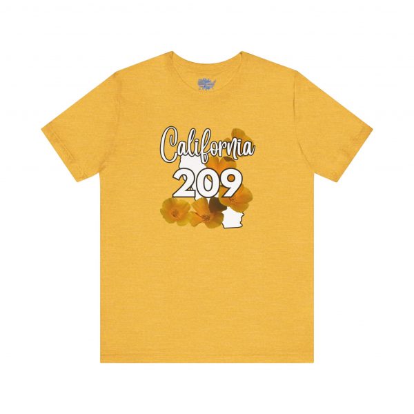California State Flower the California Poppy  209 Area Code by State of Mine Tee, Unisex Jersey Short Sleeve Shirt, Perfect for Gifts, Travel, and Casual Wear, Ideal for Summer, Birthdays, and [...] - Image 27
