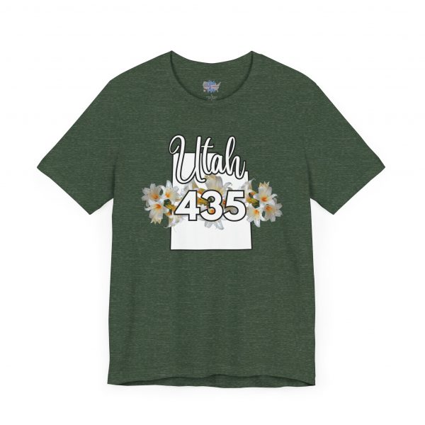 Utah State Flower Sego Lily 435 Area Code by State of Mine Floral Unisex Tee, Casual Shirt, Vintage Vibe, Gift for Utah Lovers, Summer Wear, Vacation Essential - Image 35