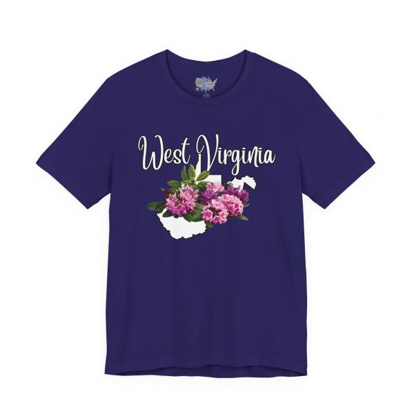 West Virginia State Flower the Rhododendron by State of Mine Tee, Unisex Jersey Short Sleeve Shirt, Perfect for Gifts, Travel, and Casual Wear, Ideal for Summer, Birthdays, and [...] - Image 25