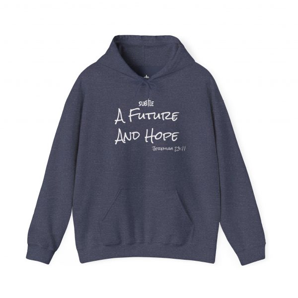 A Future and Hope by Subtle--Unisex Dark Colored Hoodie, Cozy Sweatshirt, Faith-Based Inspirational Apparel, Jeremiah 23:11 - Image 29