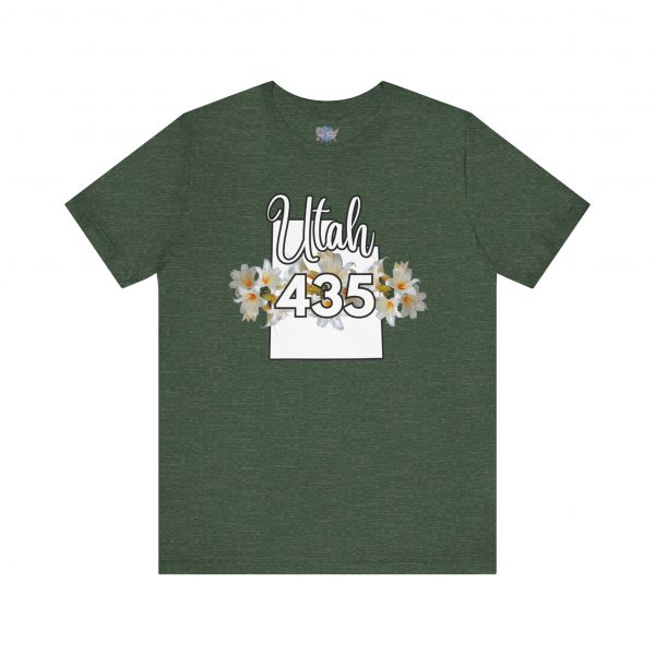 Utah State Flower Sego Lily 435 Area Code by State of Mine Floral Unisex Tee, Casual Shirt, Vintage Vibe, Gift for Utah Lovers, Summer Wear, Vacation Essential - Image 33