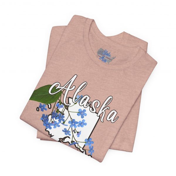 Alaska State Flower T-Shirt the Alpine Forget-Me-Not by State of Mine Graphic Tee, Unisex Shirt, Gift for Travelers, Casual Wear, Summer Fashion, Alaska Souvenir - Image 4