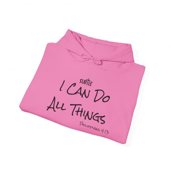 I Can Do All Things by Subtle--Unisex Hoodie, Cozy Sweatshirt, Faith-Based Inspirational Apparel, Philippians 4:13 - Image 42