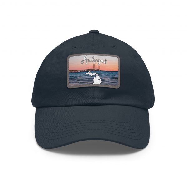 Michigan Sunset Dad Hat with Leather Patch, Beach Vibes Cap, Gift for Dad, Outdoor Hat, Casual Style Headwear - Image 21