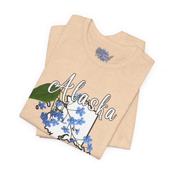 Alaska State Flower T-Shirt the Alpine Forget-Me-Not by State of Mine Graphic Tee, Unisex Shirt, Gift for Travelers, Casual Wear, Summer Fashion, Alaska Souvenir - Image 10