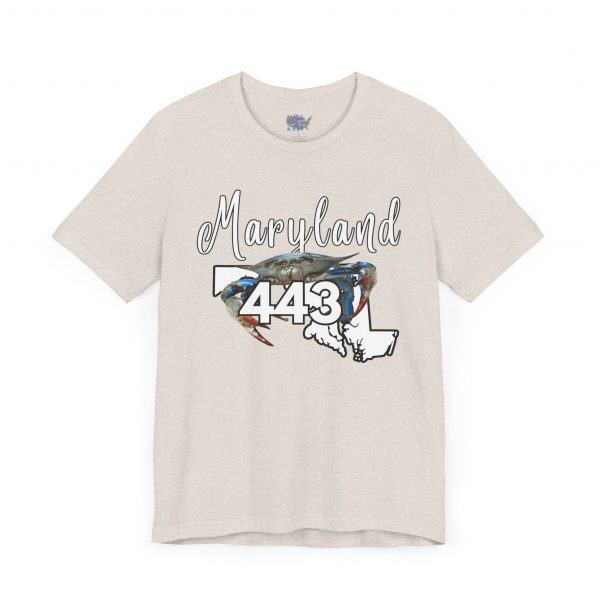 Maryland Blue Crab Design 443 Area Code by State of Mine Short Sleeve Tee, Unisex Summer Shirt, State Pride Tee, Beach T-Shirt, Gift for Marylanders - Image 23