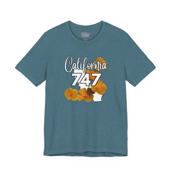 California State Flower the California Poppy 747 Area Code by State of Mine Tee, Unisex Jersey Short Sleeve Shirt, Perfect for Gifts, Travel, and Casual Wear, Ideal for Summer, Birthdays, and [...] - Image 33