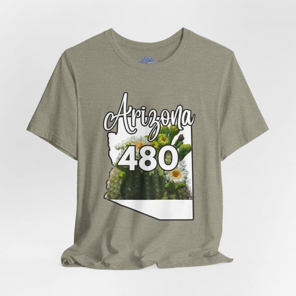 Arizona State Flower the Saguaro Blossom Area Code 480 by State of Mine  Tee, Unisex Jersey Short Sleeve Shirt, Perfect for Gifts, Travel, and Casual Wear, Ideal for Summer, Birthdays, and [...] - Image 15