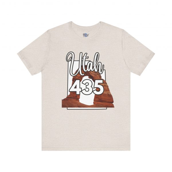 Utah 435 Area Code Arches by State of Mine. Unisex Jersey Tee, Outdoor Adventure Shirt, Travel Gift, Casual Wear, Summer Tee, Unique Design - Image 13