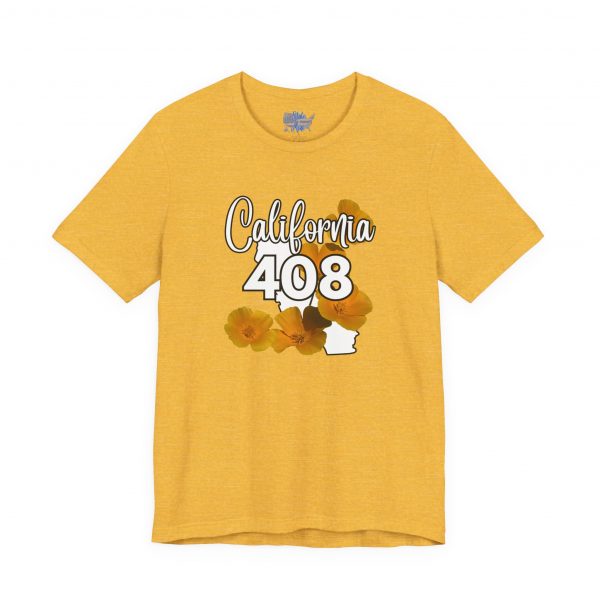 California State Flower the California Poppy 408 Area Code by State of Mine Tee, Unisex Jersey Short Sleeve Shirt, Perfect for Gifts, Travel, and Casual Wear, Ideal for Summer, Birthdays, and [...] - Image 29
