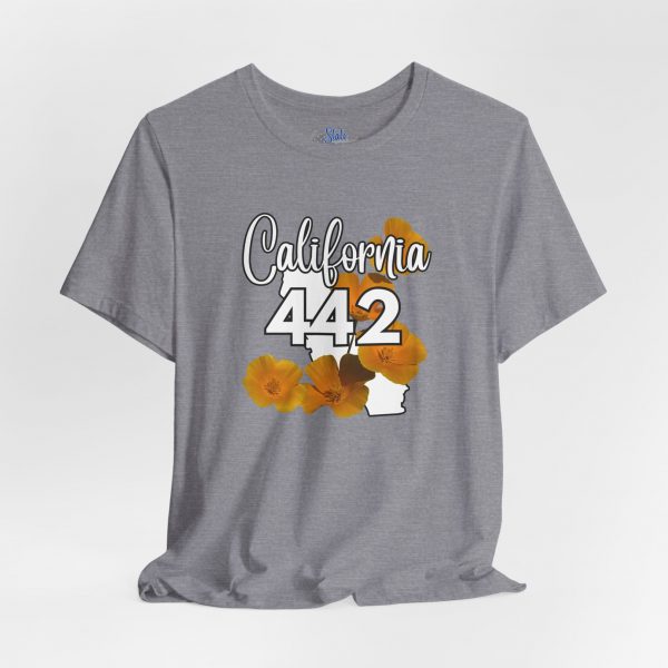 California State Flower the California Poppy 442 Area Code by State of Mine Tee, Unisex Jersey Short Sleeve Shirt, Perfect for Gifts, Travel, and Casual Wear, Ideal for Summer, Birthdays, and [...] - Image 15