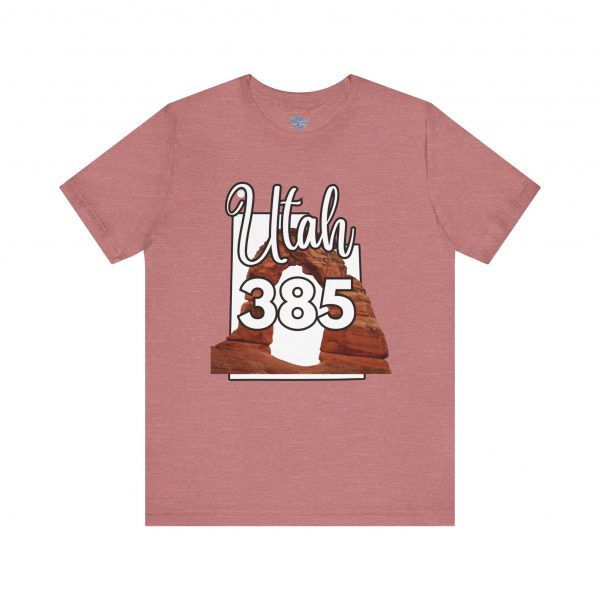 Utah 385 Area Code Arches by State of Mine. Unisex Jersey Tee, Outdoor Adventure Shirt, Travel Gift, Casual Wear, Summer Tee, Unique Design - Image 12