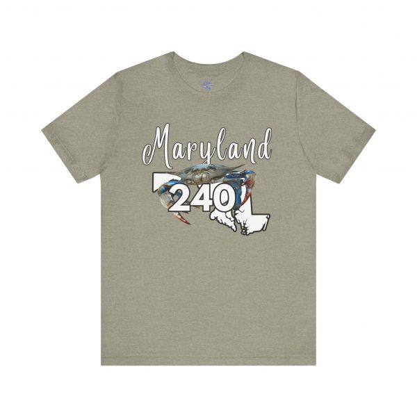 Maryland Blue Crabs Design 240 Area Code by State of Mine Short Sleeve Tee, Unisex Summer Shirt, State Pride Tee, Beach T-Shirt, Gift for Marylanders - Image 29