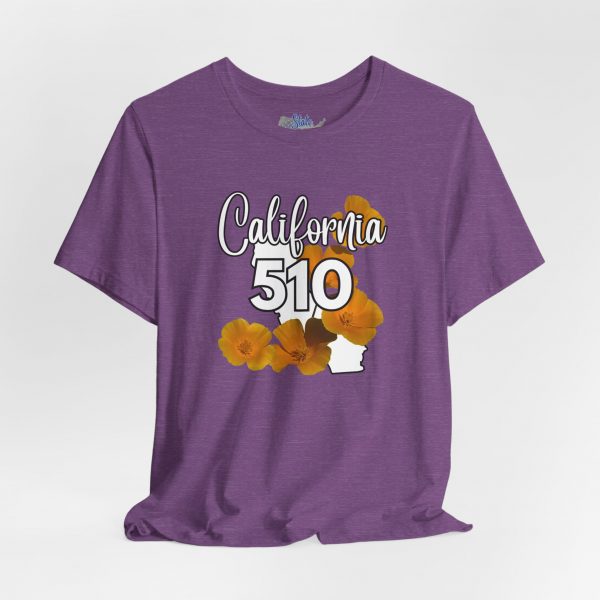 California State Flower the California Poppy 510 Area Code by State of Mine Tee, Unisex Jersey Short Sleeve Shirt, Perfect for Gifts, Travel, and Casual Wear, Ideal for Summer, Birthdays, and [...] - Image 17