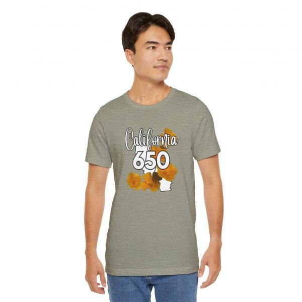 California State Flower the California Poppy 650 Area Code by State of Mine Tee, Unisex Jersey Short Sleeve Shirt, Perfect for Gifts, Travel, and Casual Wear, Ideal for Summer, Birthdays, and [...] - Image 14