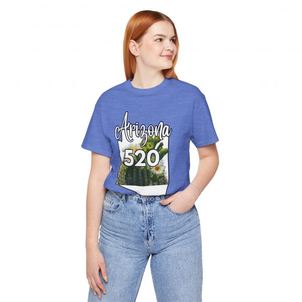 Arizona State Flower the Saguaro Blossom Area Code 520 by State of Mine  Tee, Unisex Jersey Short Sleeve Shirt, Perfect for Gifts, Travel, and Casual Wear, Ideal for Summer, Birthdays, and [...] - Image 2