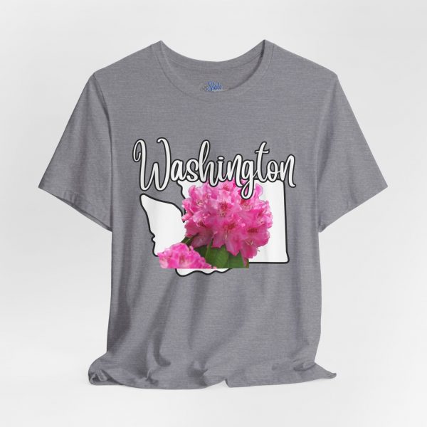 Washington State Flower the Pacific Rhododendron by State of Mine Tee, Unisex Jersey Short Sleeve Shirt, Perfect for Gifts, Travel, and Casual Wear, Ideal for Summer, Birthdays, and [...] - Image 21