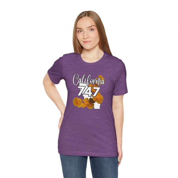 California State Flower the California Poppy 747 Area Code by State of Mine Tee, Unisex Jersey Short Sleeve Shirt, Perfect for Gifts, Travel, and Casual Wear, Ideal for Summer, Birthdays, and [...] - Image 18