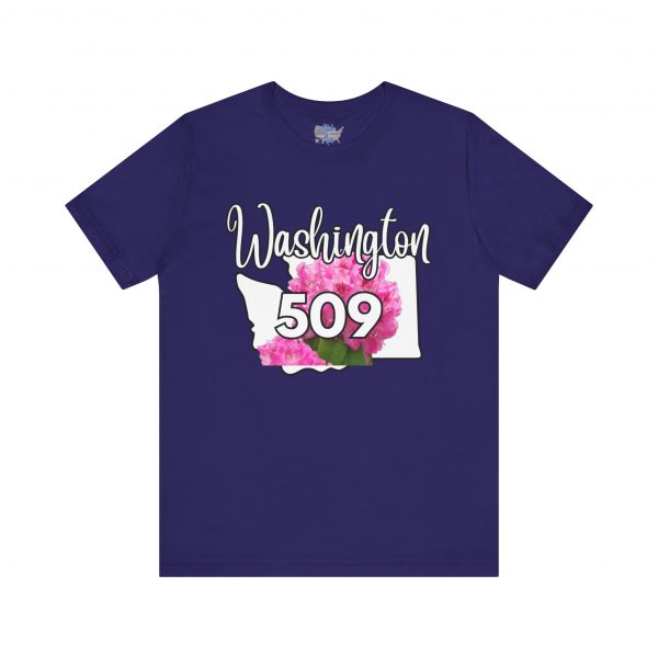 Washington State Flower the Pacific Rhododendron 509 Area Code by State of Mine Tee, Unisex Jersey Short Sleeve Shirt, Perfect for Gifts, Travel, and Casual Wear, Ideal for Summer, Birthdays, and [...] - Image 23
