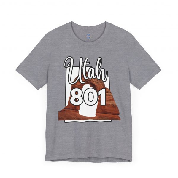 Utah 801 Area Code Arches by State of Mine. Unisex Jersey Tee, Outdoor Adventure Shirt, Travel Gift, Casual Wear, Summer Tee, Unique Design - Image 39