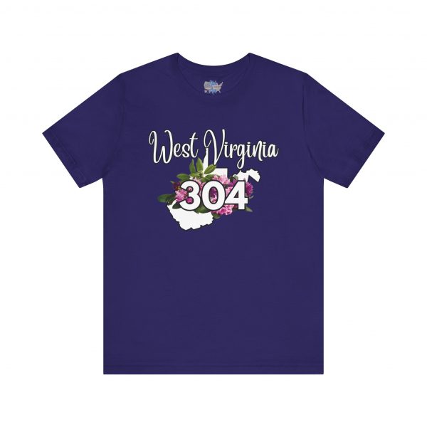 West Virginia State Flower the Rhododendron Area Code 304 by State of Mine Tee, Unisex Jersey Short Sleeve Shirt, Perfect for Gifts, Travel, and Casual Wear, Ideal for Summer, Birthdays, and [...] - Image 23