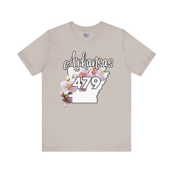 Arkansas State Flower The Apple Blossom 479 Area Code by State of Mine. Unisex Jersey Short Sleeve Tee - Cozy Everyday Wear, Casual Style, Summer Essentials, Gift for Friends, Graphic Tee - Image 28
