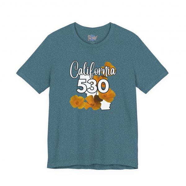 California State Flower the California Poppy 530 Area Code by State of Mine Tee, Unisex Jersey Short Sleeve Shirt, Perfect for Gifts, Travel, and Casual Wear, Ideal for Summer, Birthdays, and [...] - Image 33