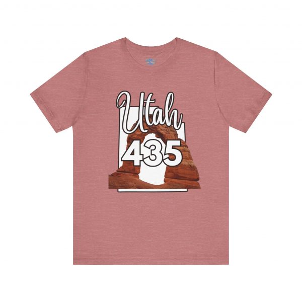 Utah 435 Area Code Arches by State of Mine. Unisex Jersey Tee, Outdoor Adventure Shirt, Travel Gift, Casual Wear, Summer Tee, Unique Design - Image 9