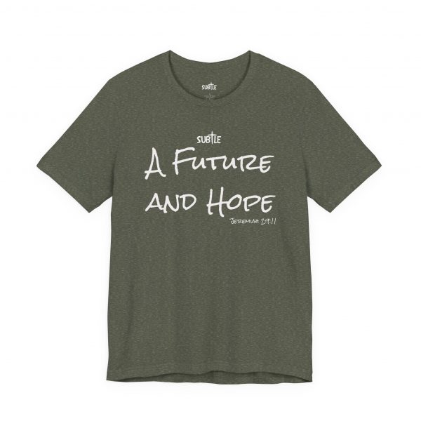 A Future and Hope by Subtle Merch--Unisex Dark Colored Heavy Cotton T-Shirt, Faith-Based and Inspirational, Jeremiah 29:11 - Image 19