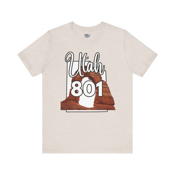 Utah 801 Area Code Arches by State of Mine. Unisex Jersey Tee, Outdoor Adventure Shirt, Travel Gift, Casual Wear, Summer Tee, Unique Design - Image 12