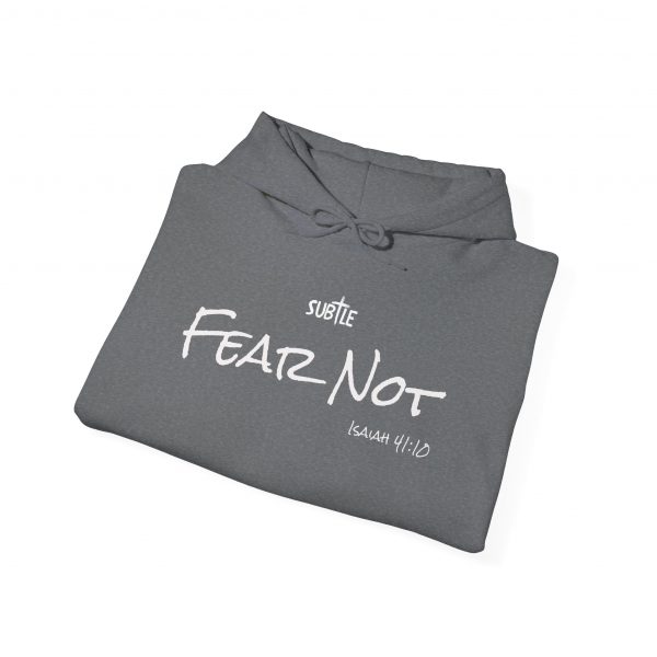 Fear Not by Subtle--Unisex Dark Colored Hoodie, Cozy Sweatshirt, Faith-Based Inspirational Apparel, Isaiah 41:10 - Image 24