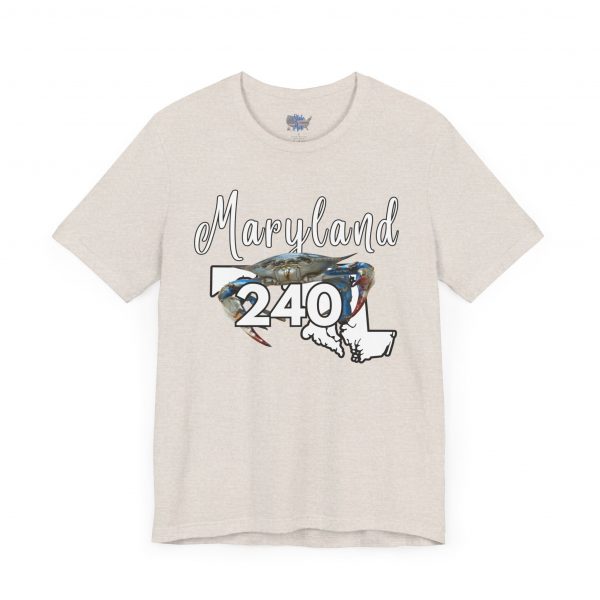 Maryland Blue Crabs Design 240 Area Code by State of Mine Short Sleeve Tee, Unisex Summer Shirt, State Pride Tee, Beach T-Shirt, Gift for Marylanders - Image 15