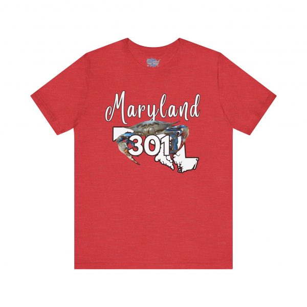 Maryland Crabs 301 Area Code by State of Mine Short Sleeve Tee, Unisex Summer Shirt, State Pride Tee, Beach T-Shirt, Gift for Marylanders - Image 49