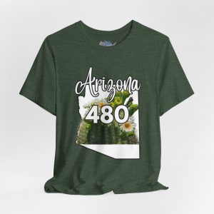 Arizona State Flower the Saguaro Blossom Area Code 480 by State of Mine  Tee, Unisex Jersey Short Sleeve Shirt, Perfect for Gifts, Travel, and Casual Wear, Ideal for Summer, Birthdays, and [...]