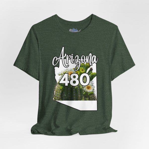 Arizona State Flower the Saguaro Blossom Area Code 480 by State of Mine  Tee, Unisex Jersey Short Sleeve Shirt, Perfect for Gifts, Travel, and Casual Wear, Ideal for Summer, Birthdays, and [...]