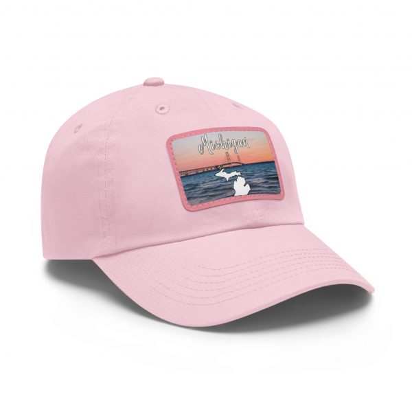 Michigan Sunset Dad Hat with Leather Patch, Beach Vibes Cap, Gift for Dad, Outdoor Hat, Casual Style Headwear - Image 18