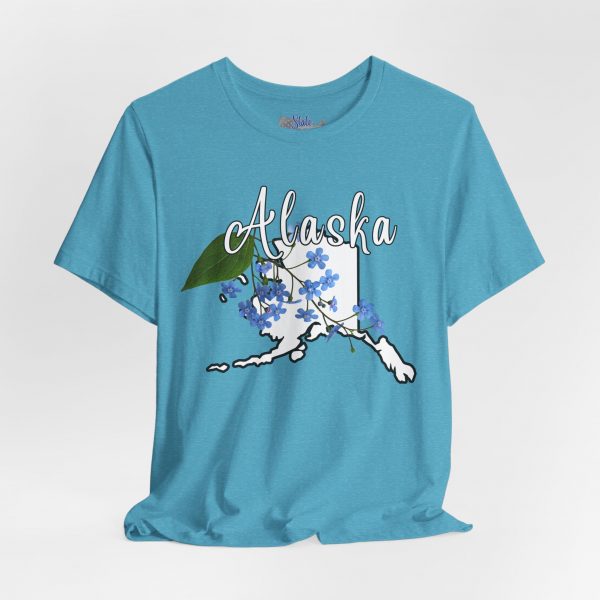 Alaska State Flower T-Shirt the Alpine Forget-Me-Not by State of Mine Graphic Tee, Unisex Shirt, Gift for Travelers, Casual Wear, Summer Fashion, Alaska Souvenir - Image 23